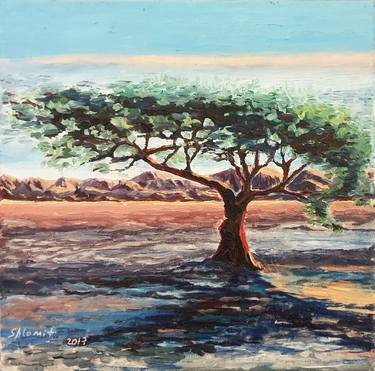 Print of Realism Tree Paintings by Shlomit Aharonovitch