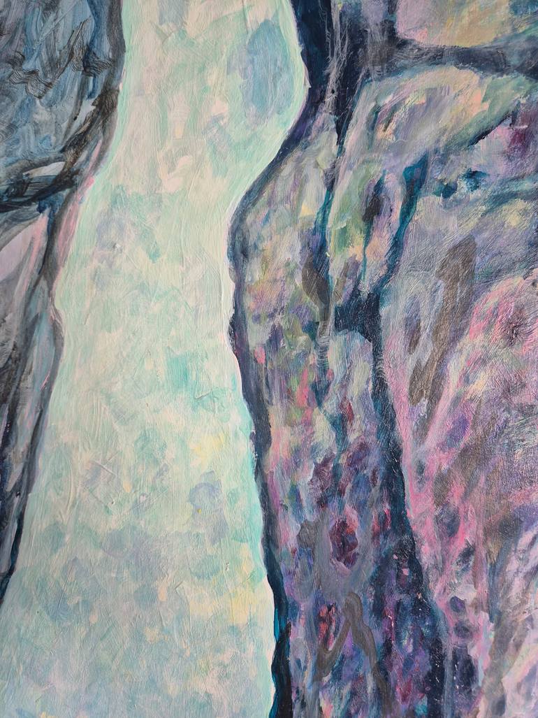 Original Conceptual Outer Space Painting by Shlomit Aharonovitch