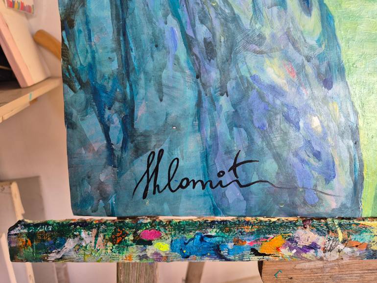Original Conceptual Outer Space Painting by Shlomit Aharonovitch