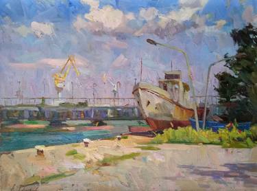 Print of Impressionism Boat Paintings by Alexey Dmitriev