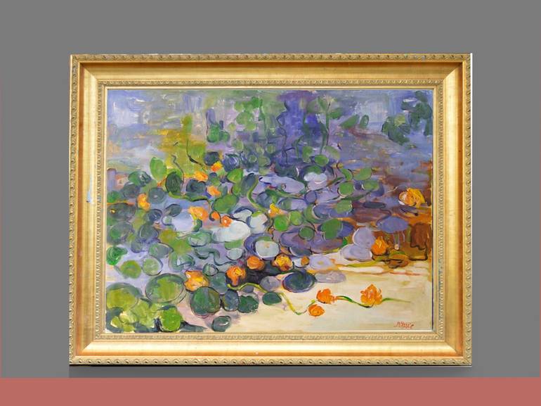 Original Impressionism Floral Painting by Patrick Marie