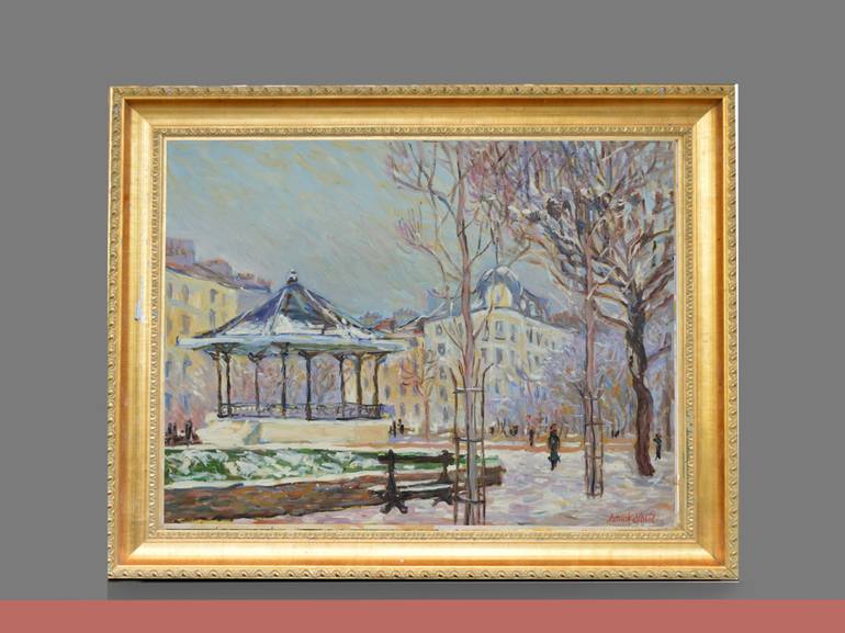 Original Impressionism Garden Painting by Patrick Marie