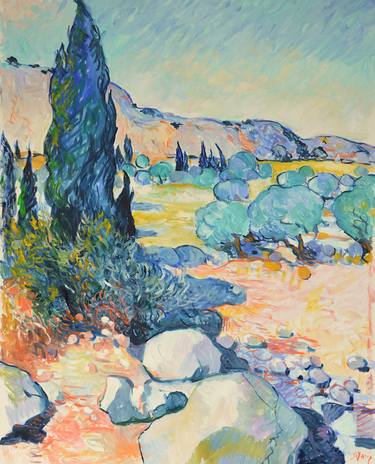 Original Impressionism Landscape Painting by Patrick Marie