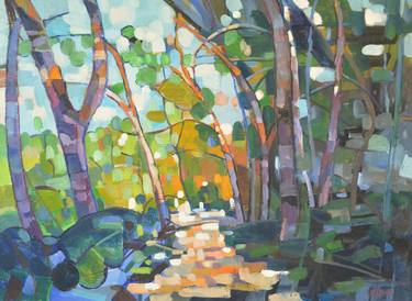 Original Impressionism Landscape Painting by Patrick Marie
