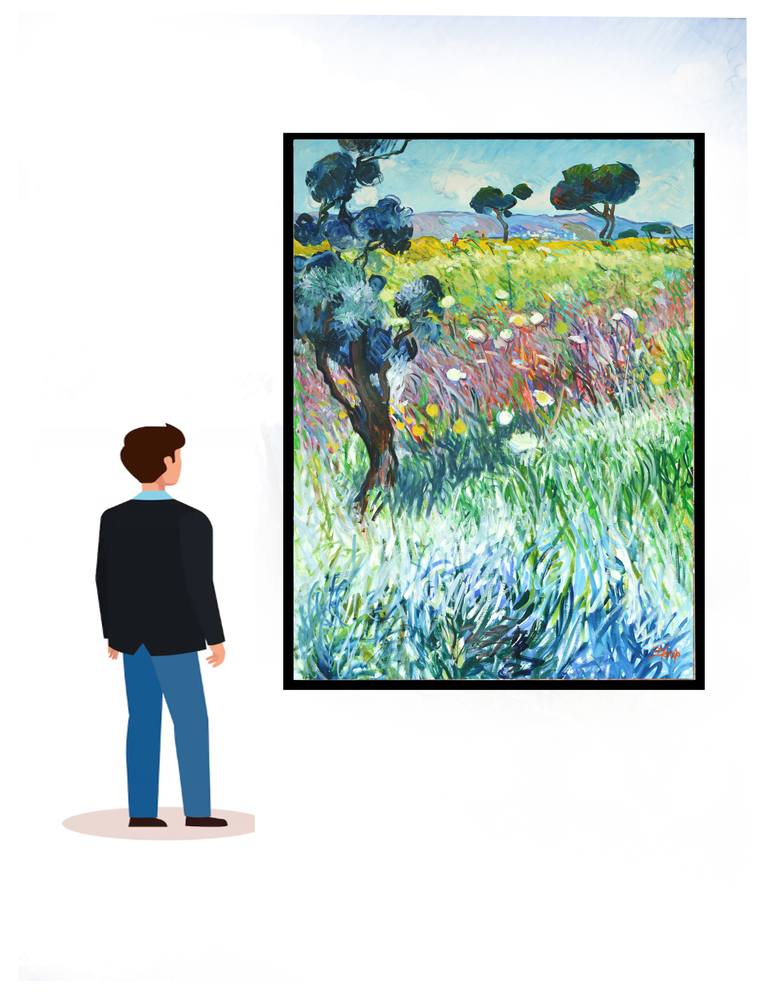 Original Impressionism Landscape Painting by Patrick Marie