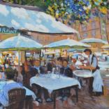 Le café à l'ombre des platanes by Patrick Marie