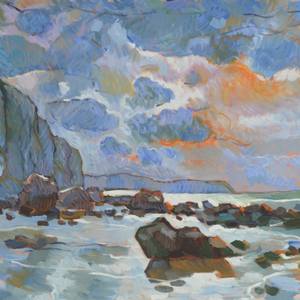 Falaises à Dieppe - contre jour