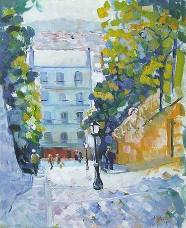Saatchi Art Artist Patrick Marie; Painting, “Escalier à Montmartre - Paris” #art