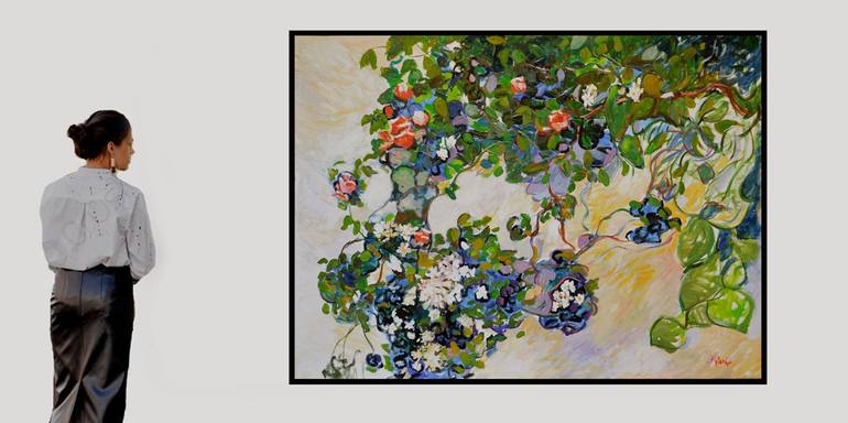 Original Impressionism Floral Painting by Patrick Marie