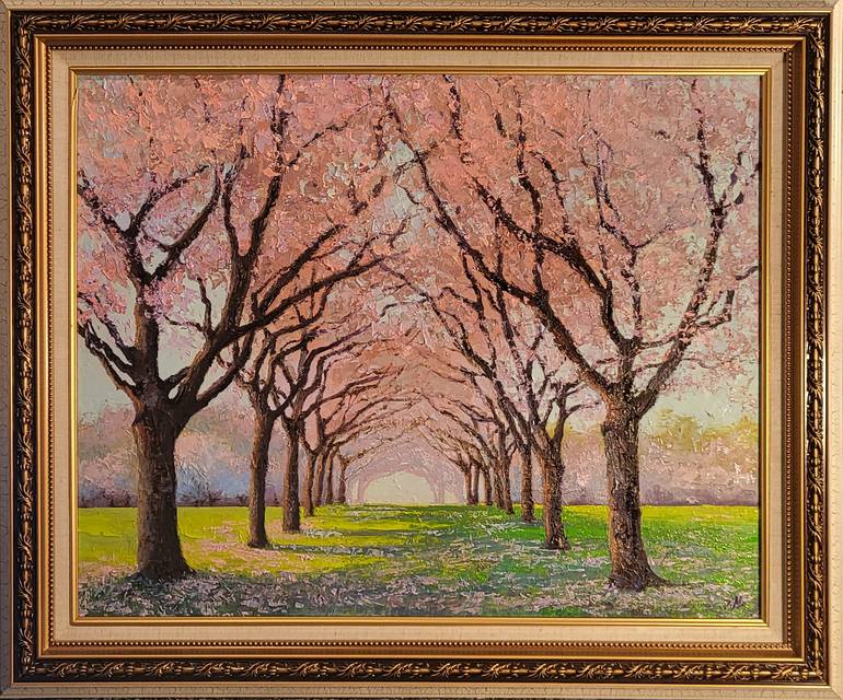 Original Impressionism Landscape Painting by Julia Herrero-Utiasheva