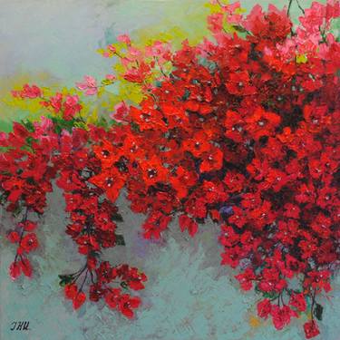 Original Impressionism Floral Paintings by Julia Herrero-Utiasheva