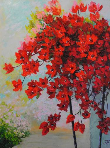 Original Fine Art Floral Paintings by Julia Herrero-Utiasheva