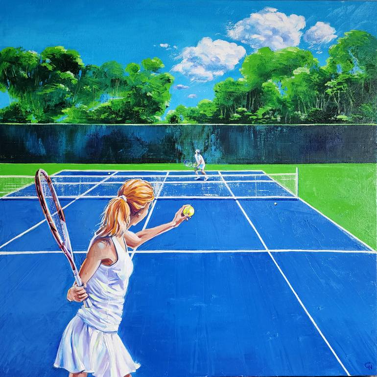 Original Contemporary Sports Painting by Natalia Graham