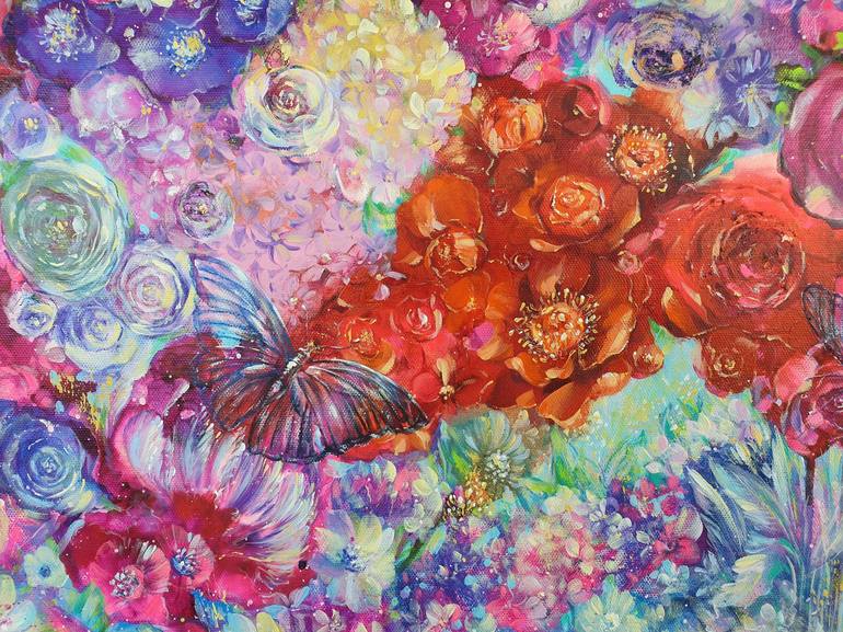 Original Expressionism Floral Painting by Natalia Graham