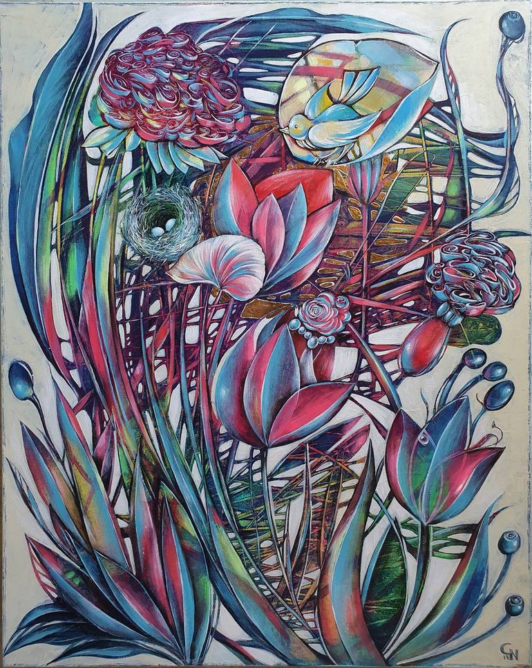 Original Botanic Painting by Natalia Graham