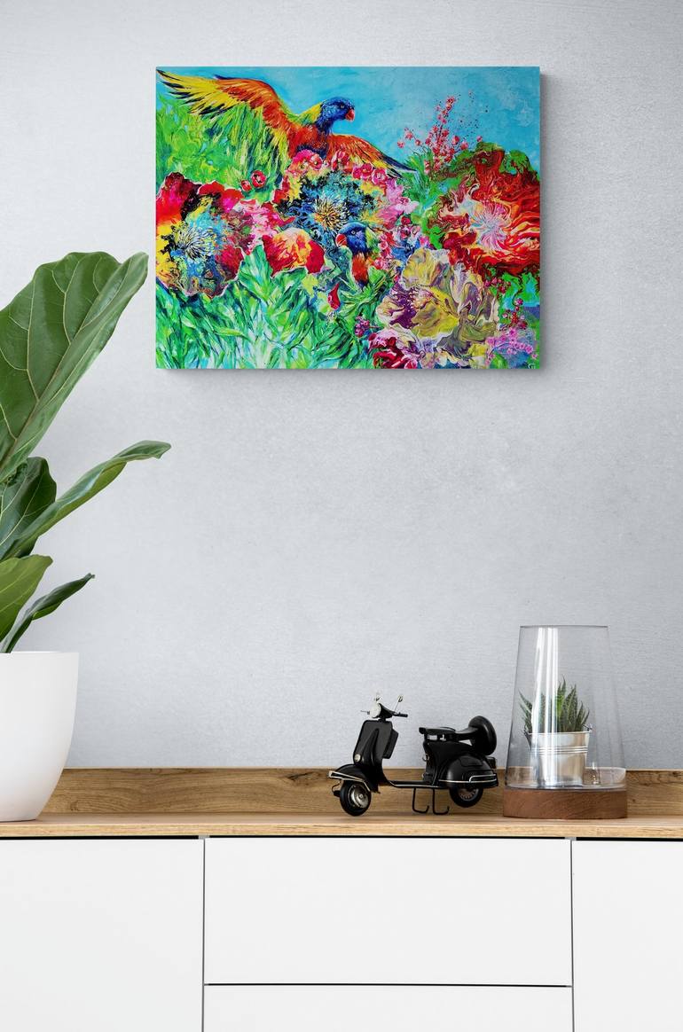 Original Abstract Botanic Painting by Natalia Graham