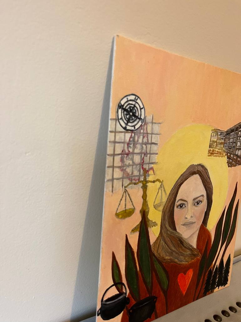 Original Surrealism People Painting by Yael Lifton