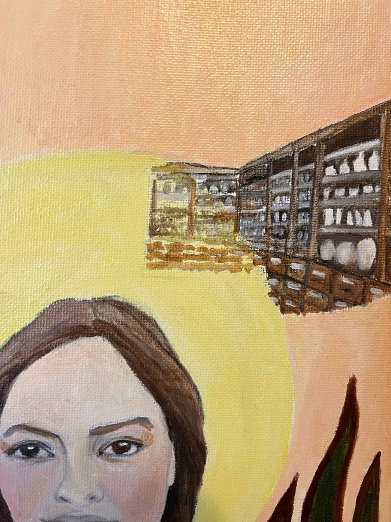 Original Surrealism People Painting by Yael Lifton