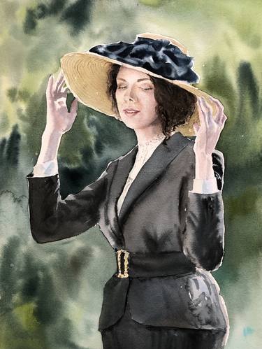 Woman in a straw hat thumb