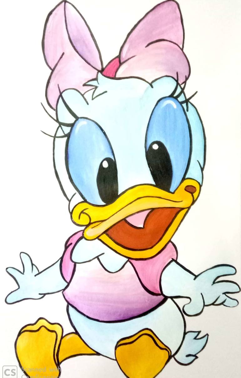 MIni Donald Duck Painting by Sindhuja Jaiswal | Saatchi Art