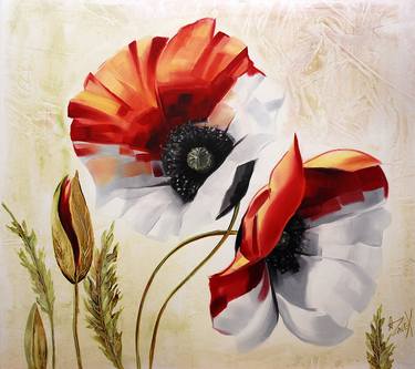Print of Floral Paintings by Ali Aliyev
