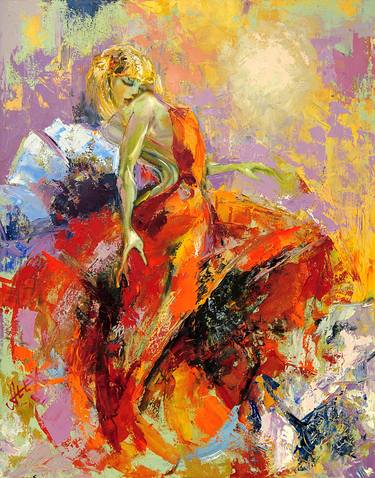 Print of Abstract Women Paintings by Ali Aliyev