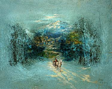 Print of Landscape Paintings by Ali Aliyev