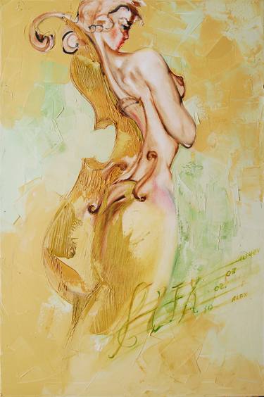 Print of Abstract Nude Paintings by Ali Aliyev