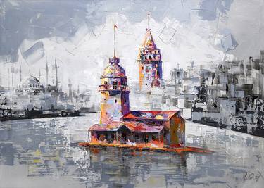 Print of Conceptual Cities Paintings by Ali Aliyev