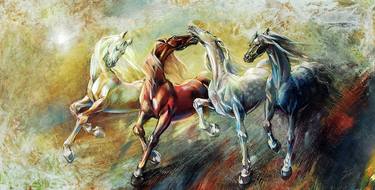 Print of Horse Paintings by Ali Aliyev