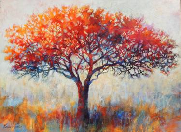 Original Modern Tree Paintings by Penelope Hunter
