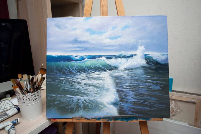 Original Realism Seascape Painting by Amala Statina