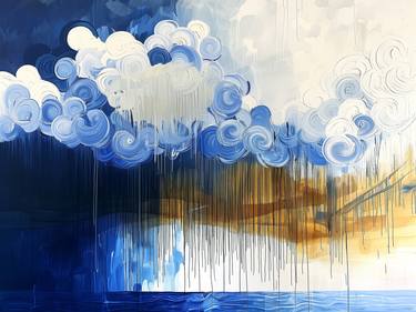 Original Abstract Expressionism Seascape Digital by Tatiana Taner