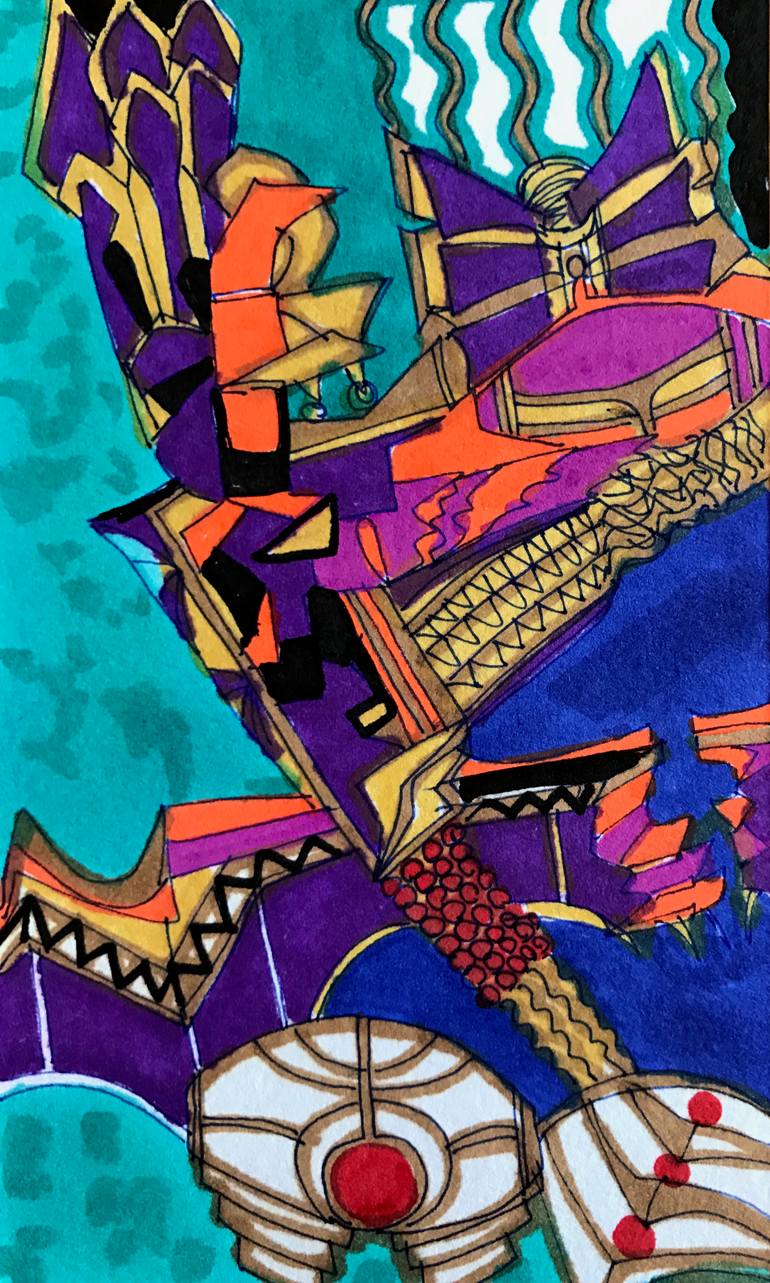 Original Abstract Expressionism Abstract Painting by Harish Saluja