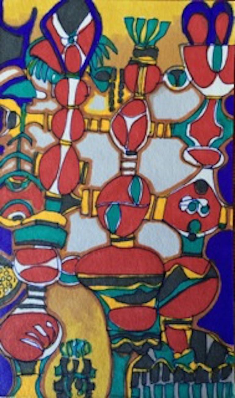 Original Abstract Expressionism Abstract Painting by Harish Saluja