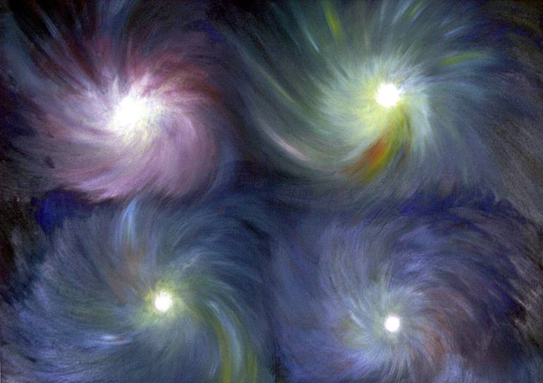 Original Abstract Expressionism Outer Space Painting by Alexander Fedotowsky
