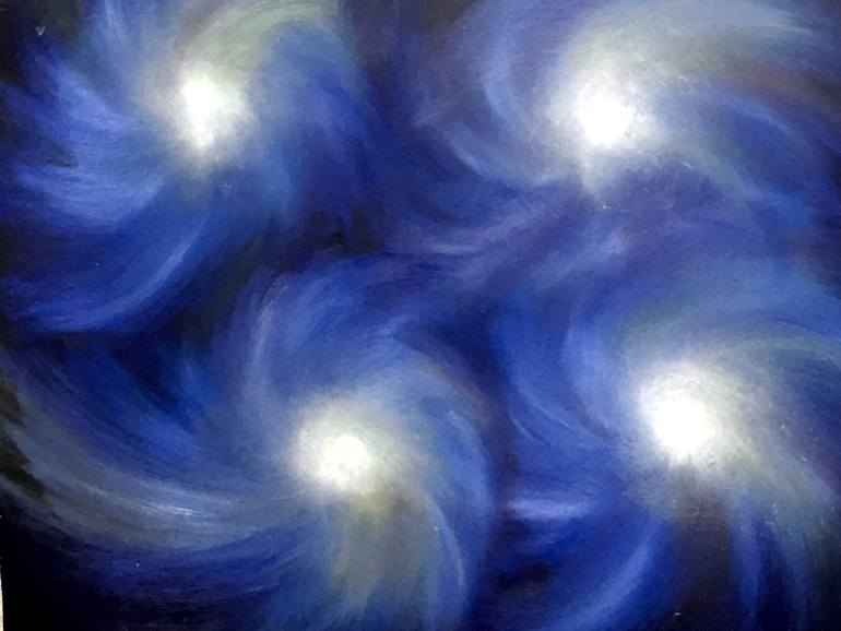 Original Abstract Expressionism Outer Space Painting by Alexander Fedotowsky