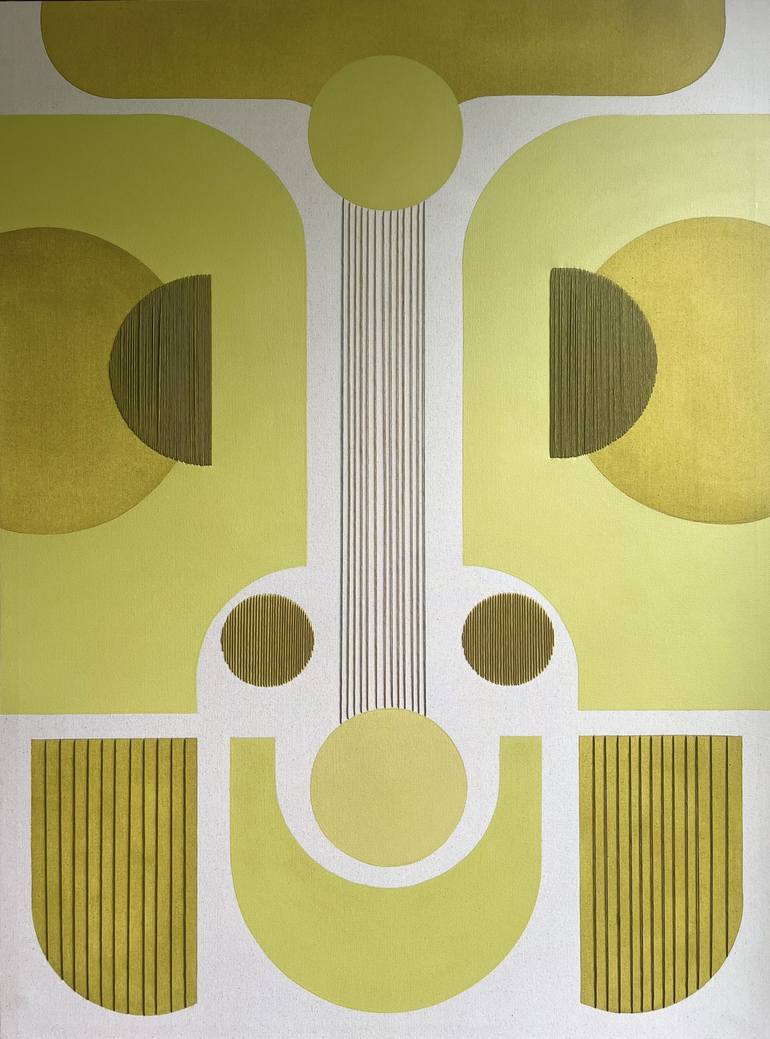 Original Art Deco Abstract Paintings by Ayse Sirin Budak