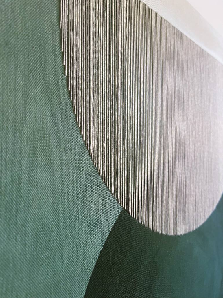 Original Abstract Geometric Painting by Ayse Sirin Budak