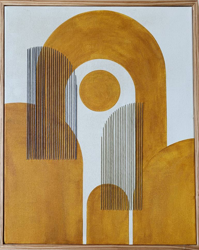 Original Art Deco Abstract Paintings by Ayse Sirin Budak
