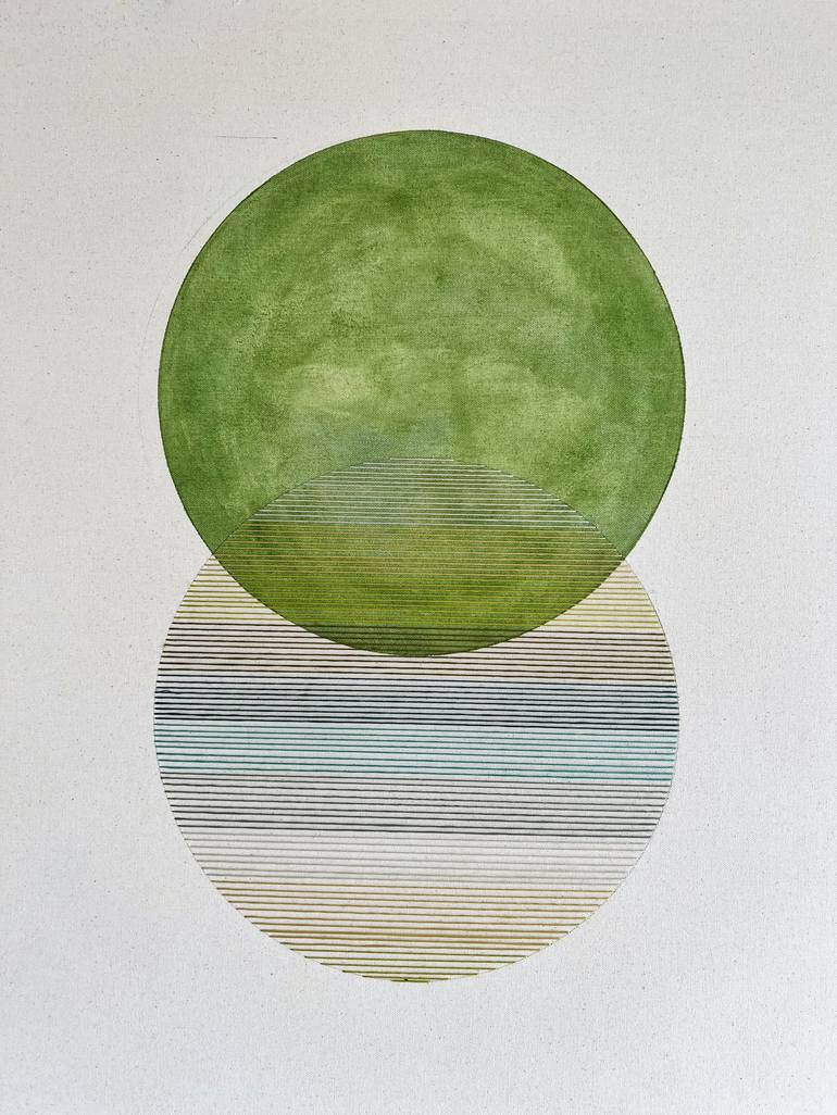 Original Art Deco Abstract Paintings by Ayse Sirin Budak