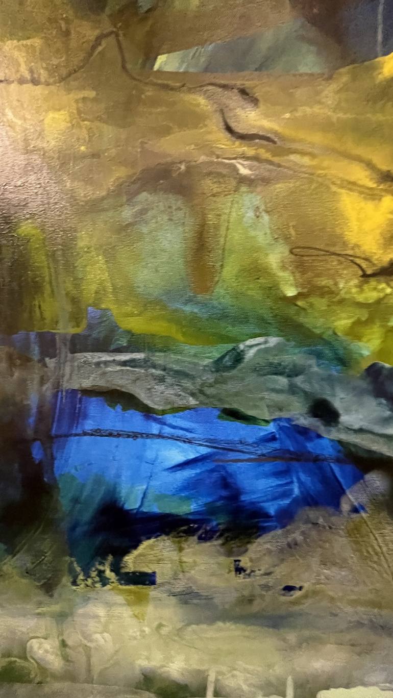 Original Abstract Expressionism Abstract Mixed Media by Claudia Dietschi