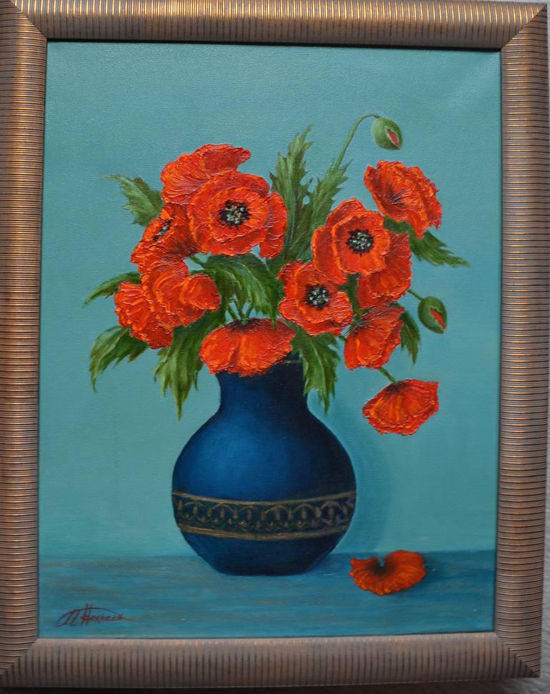 Original Expressionism Floral Painting by Irina Nekrasova