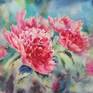 Collection Flowers Watercolor Painting