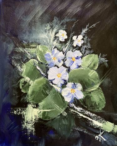 Original Abstract Floral Paintings by Olga Korovkin