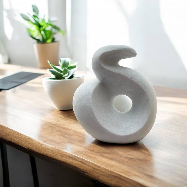 Original Abstract Sculpture by Daniel Alvarado | Abstract Art on Marble | Cycle