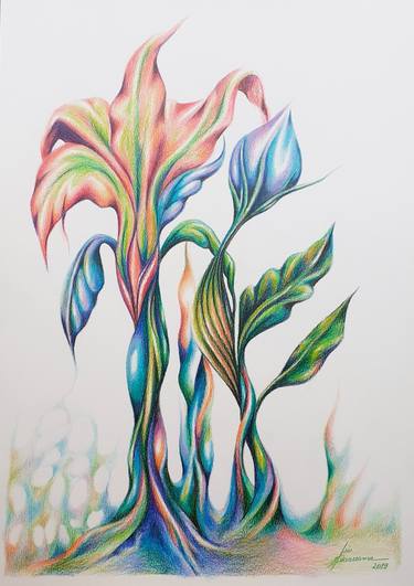 Print of Surrealism Botanic Drawings by Isis Quaresma