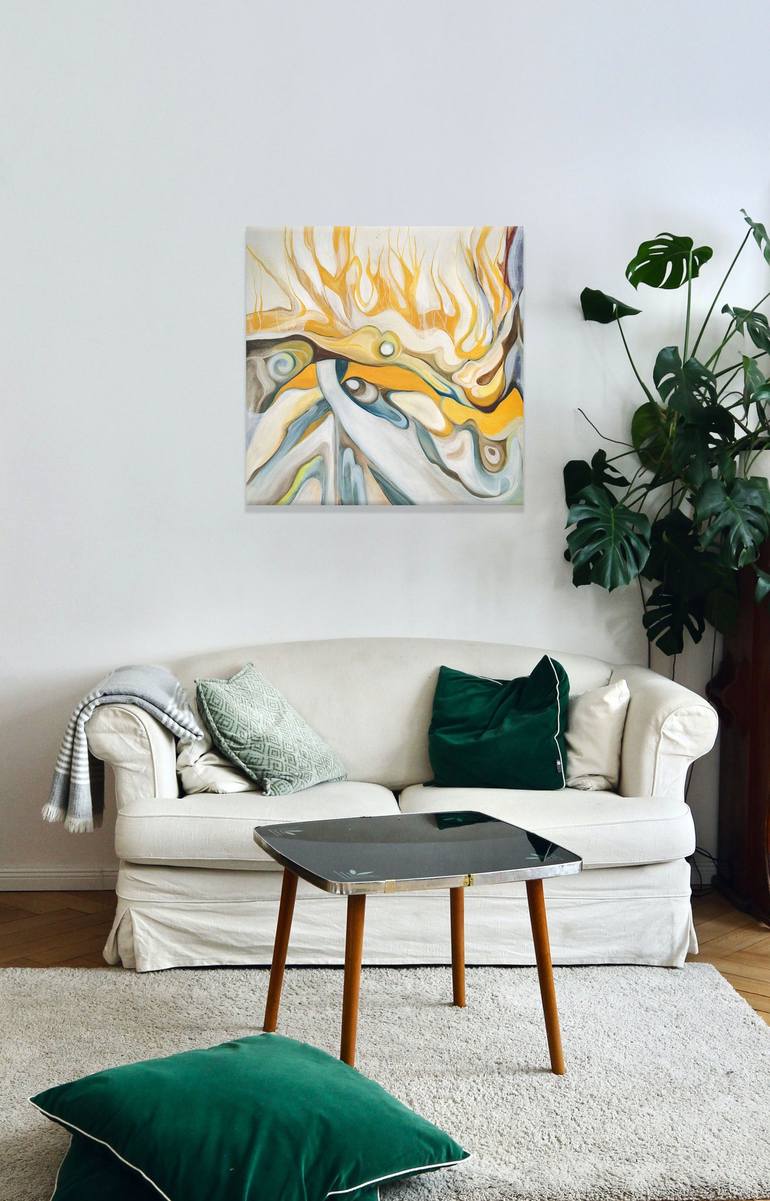 Original Conceptual Abstract Painting by Elena Jfremova