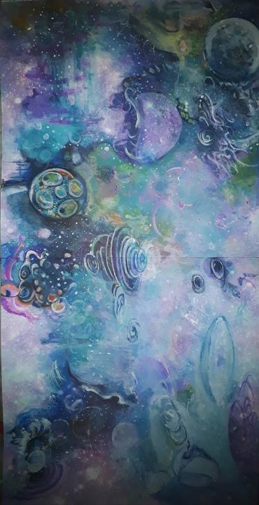Original Fine Art Outer Space Paintings by Reka Kiss