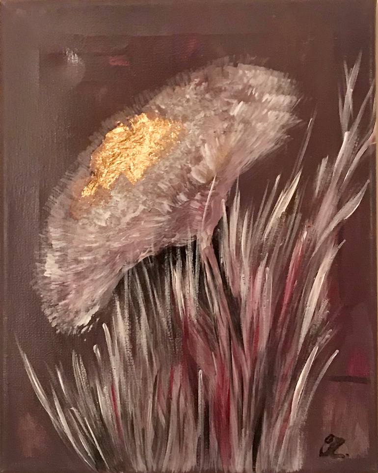 Original Art Deco Botanic Painting by Cinzia Malevolti